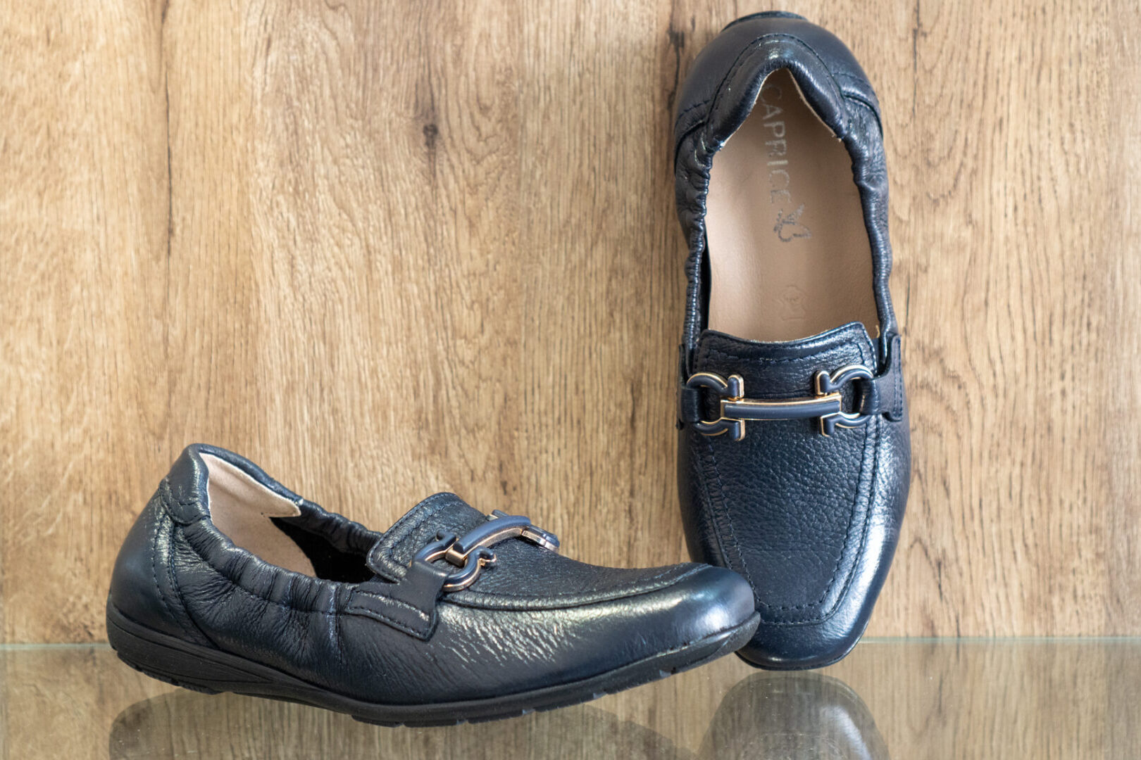 chaussures mocassins caprice bleu